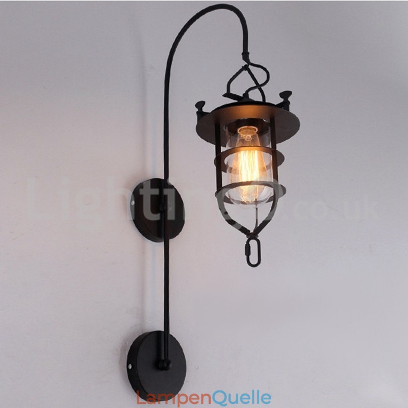 Retro Dock Wand Lampe Schwarz Wharf Wand Lichter Dock Wandleuchte Restaurant Wohnzimmer Cafe Bar Kleidung Shop