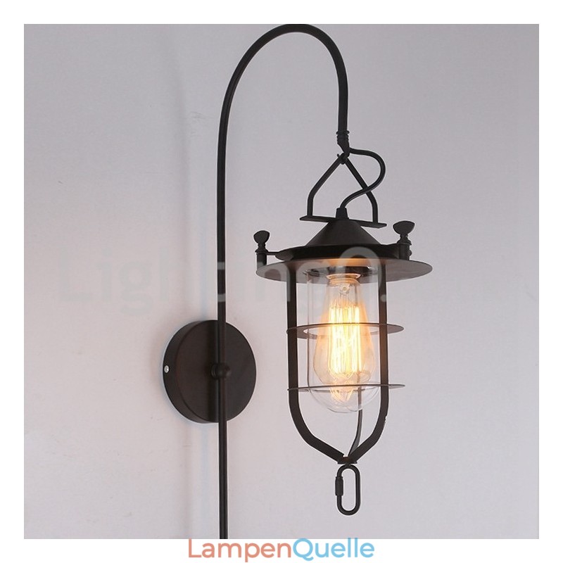 Retro Dock Wand Lampe Schwarz Wharf Wand Lichter Dock Wandleuchte Restaurant Wohnzimmer Cafe Bar Kleidung Shop