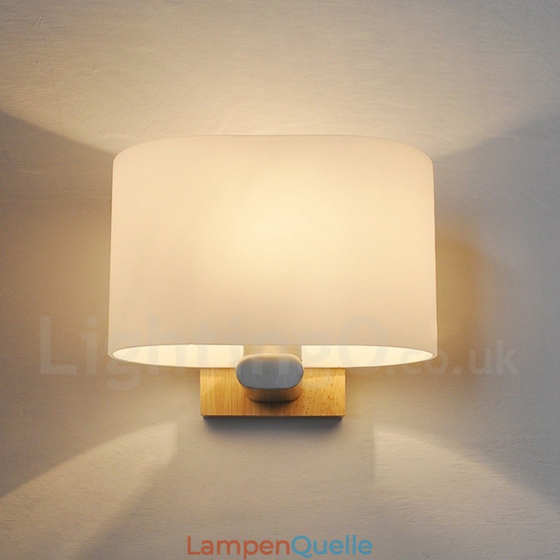 Moderne zeitgenössische Wandleuchten aus Holz und Edelstahl mit Glasschirm für Gang, Bar, Café, Schlafzimmer, Arbeitszimmer, Loft, Pulley-Wandleuchte