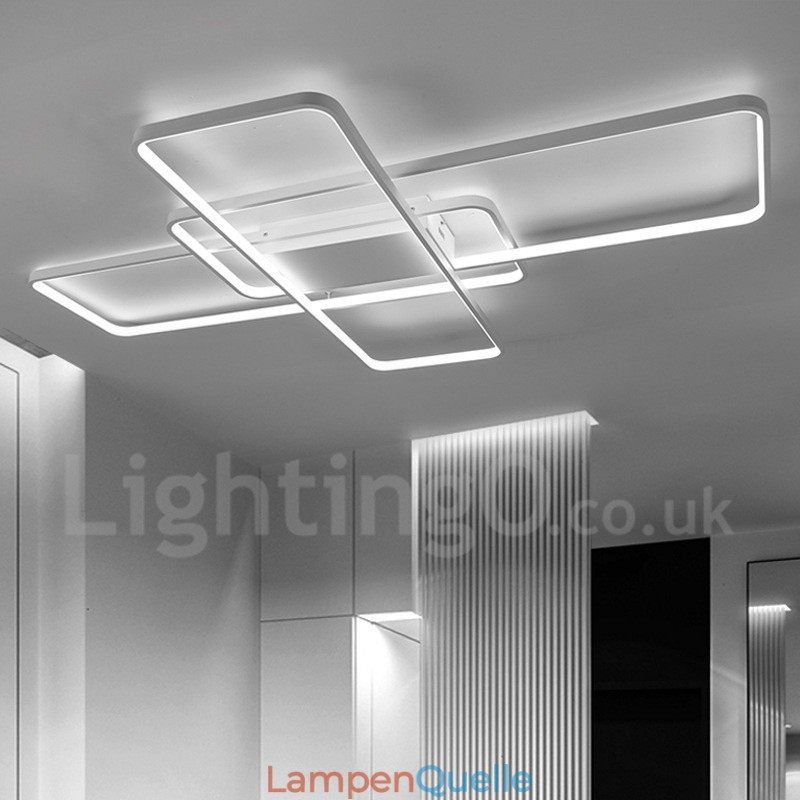 Moderne Deckenleuchte mit zeitgenössischer Aluminium-Malerei, bündige Wandleuchte mit Ferndimmer für Wohnzimmer, Schlafzimmer, kann auch als Wandleuchte verwendet werden