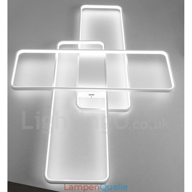 Moderne Deckenleuchte mit zeitgenössischer Aluminium-Malerei, bündige Wandleuchte mit Ferndimmer für Wohnzimmer, Schlafzimmer, kann auch als Wandleuchte verwendet werden