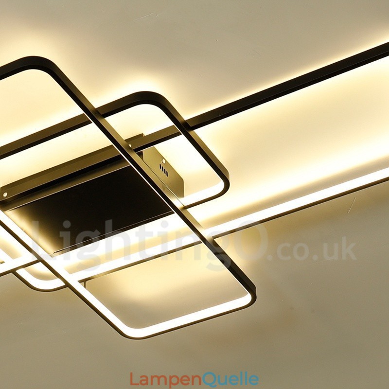 Moderne Deckenleuchte mit zeitgenössischer Aluminium-Malerei, bündige Wandleuchte mit Ferndimmer für Wohnzimmer, Schlafzimmer, kann auch als Wandleuchte verwendet werden