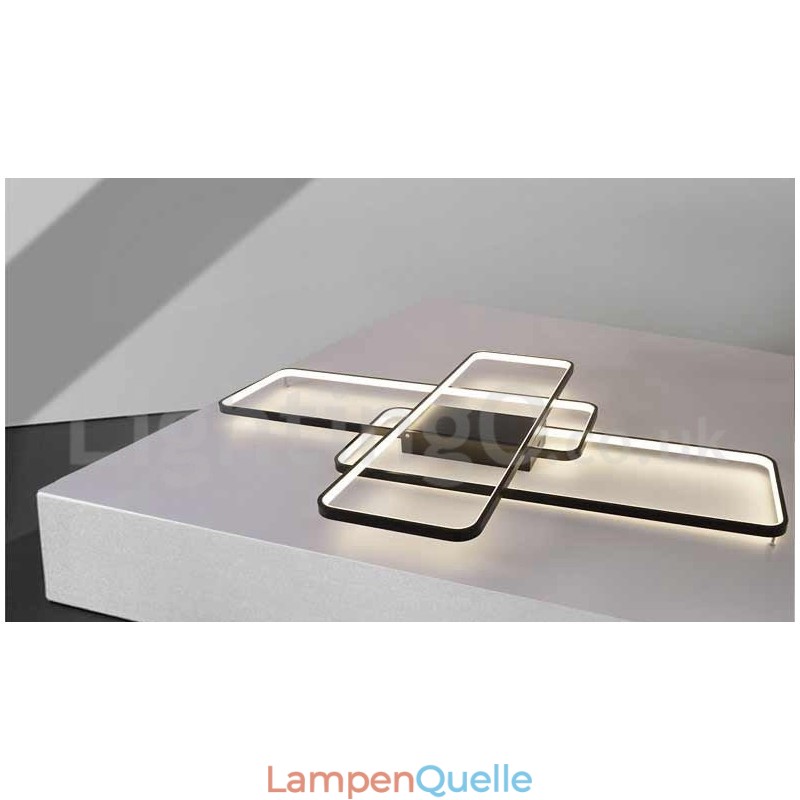 Moderne Deckenleuchte mit zeitgenössischer Aluminium-Malerei, bündige Wandleuchte mit Ferndimmer für Wohnzimmer, Schlafzimmer, kann auch als Wandleuchte verwendet werden