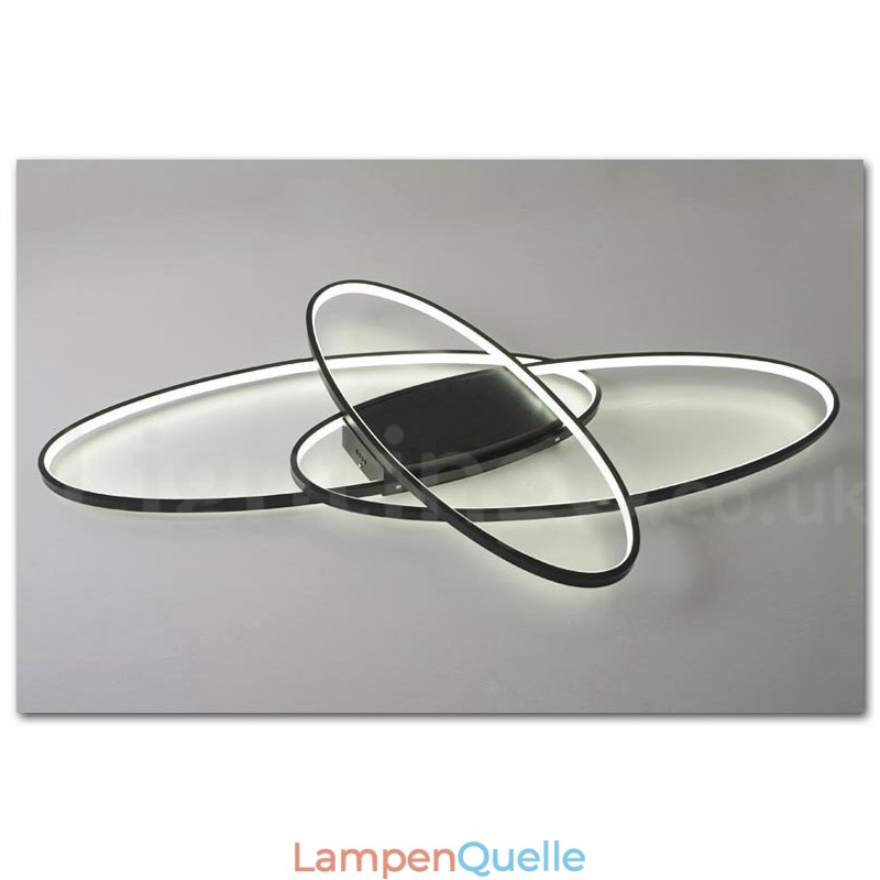Dimmbare ovale, moderne Deckenleuchte aus Aluminium, Unterputzlampe für Wohnzimmer, Schlafzimmer, kann auch als Wandleuchte verwendet werden