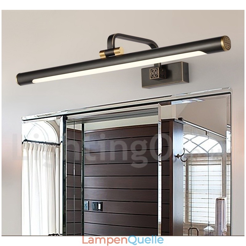 IPMirror Lampe Badezimmerleuchten Reines Messing Wandleuchten mit Acrylschirm Make-up Beleuchtung