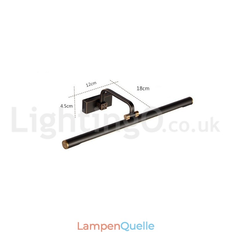 IPMirror Lampe Badezimmerleuchten Reines Messing Wandleuchten mit Acrylschirm Make-up Beleuchtung