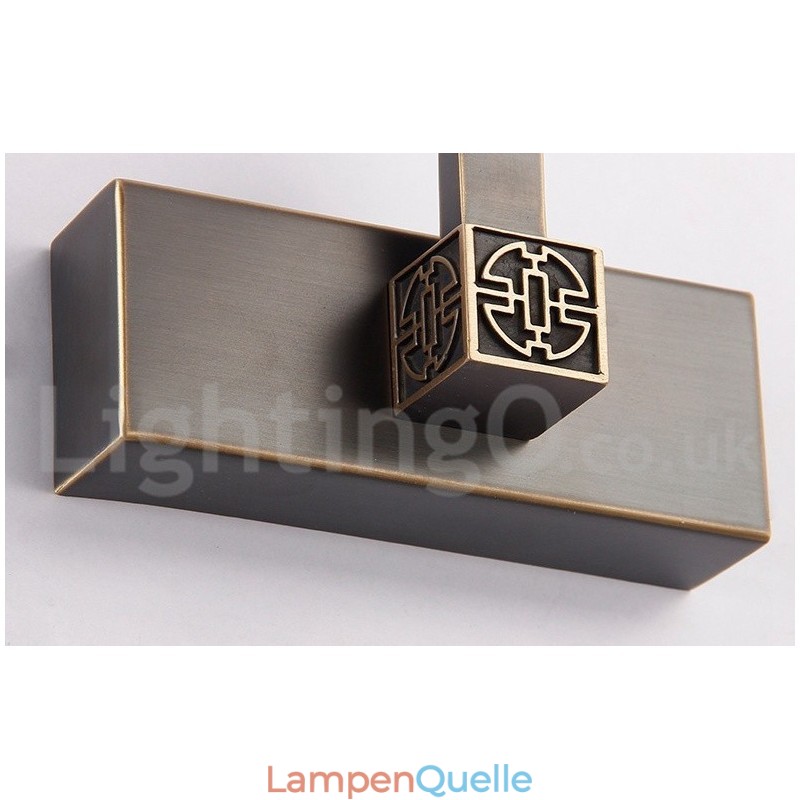 IPMirror Lampe Badezimmerleuchten Reines Messing Wandleuchten mit Acrylschirm Make-up Beleuchtung