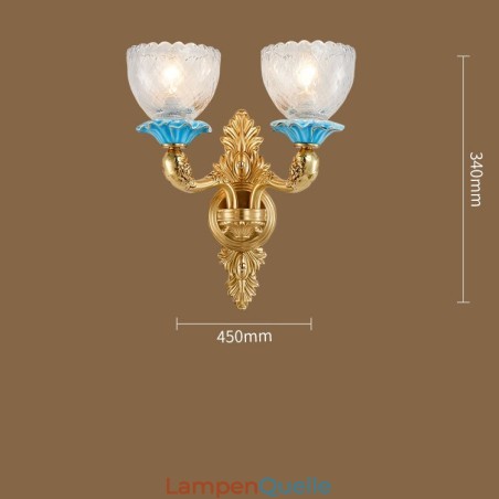 100 % reines Messing, luxuriöse rustikale Retro-Vintage-Keramik-Kerzen-Wandleuchte mit 2 Lichtern und Glasschirmen, speziell für Hotels, Büros, Ausstellungsräume, Wohnzimmer und Esszimmer 100 % reines Messing, luxuriöse rustikale Retro-Vintage-Keramik-Kerzen-Wandleuchte mit 2 Lichtern und Glasschirmen, speziell für Hotels, Büros, Ausstellungsräume, Wohnzimmer und Esszimmer