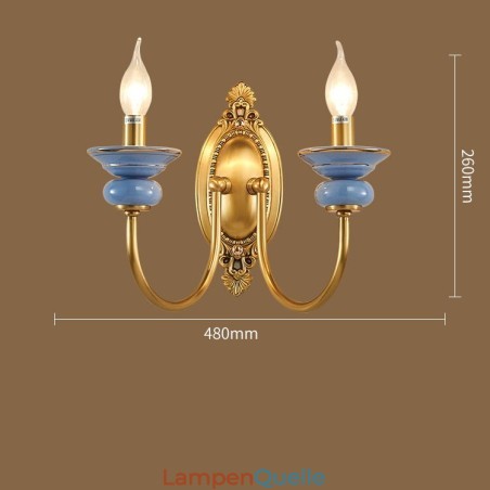 100 % reines Messing, luxuriöse rustikale Retro-Vintage-Messingkeramik, 2-flammige Kerzen-Wandleuchte, speziell für Hotel, Büro, Ausstellungsraum, Wohnzimmer, Esszimmer 100 % reines Messing, luxuriöse rustikale Retro-Vintage-Messingkeramik, 2-flammige Kerzen-Wandleuchte, speziell für Hotel, Büro, Ausstellungsraum, Wohnzimmer, Esszimmer