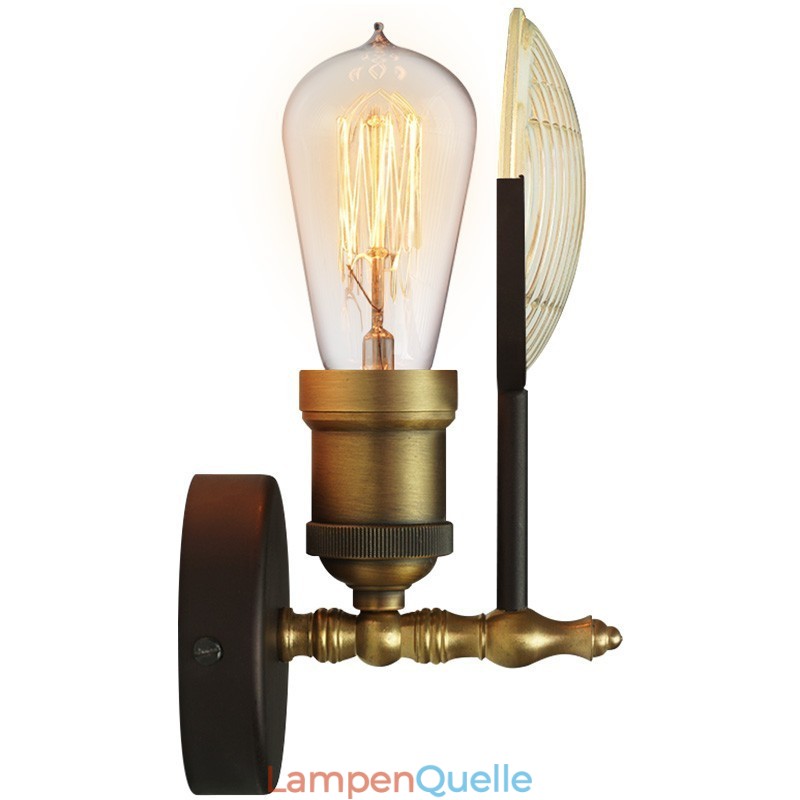 1-flammige rustikale Retro-Vintage-Wandleuchte mit Glasschirm, speziell für Hotel, Büro, Ausstellungsraum, Wohnzimmer, Esszimmer
