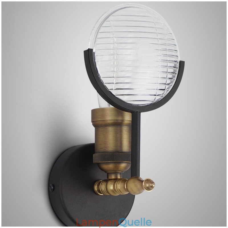 1-flammige rustikale Retro-Vintage-Wandleuchte mit Glasschirm, speziell für Hotel, Büro, Ausstellungsraum, Wohnzimmer, Esszimmer