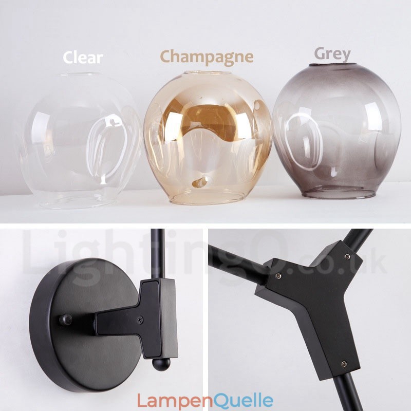 Rustikale Retro-Vintage-Wandleuchte mit zwei Lichtern und mehrfarbigem Glasschirm, speziell für Hotel, Büro, Ausstellungsraum, Wohnzimmer, Schlafzimmer