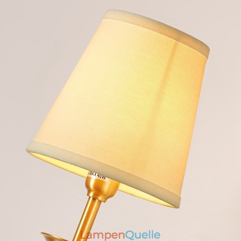 Luxuriöse, rustikale Retro-Vintage-Kerzen-Wandleuchte mit 1 Licht aus reinem Messing mit Stoffschirm, speziell für Hotel, Schlafzimmer, Ausstellungsraum, Wohnzimmer, Esszimmer