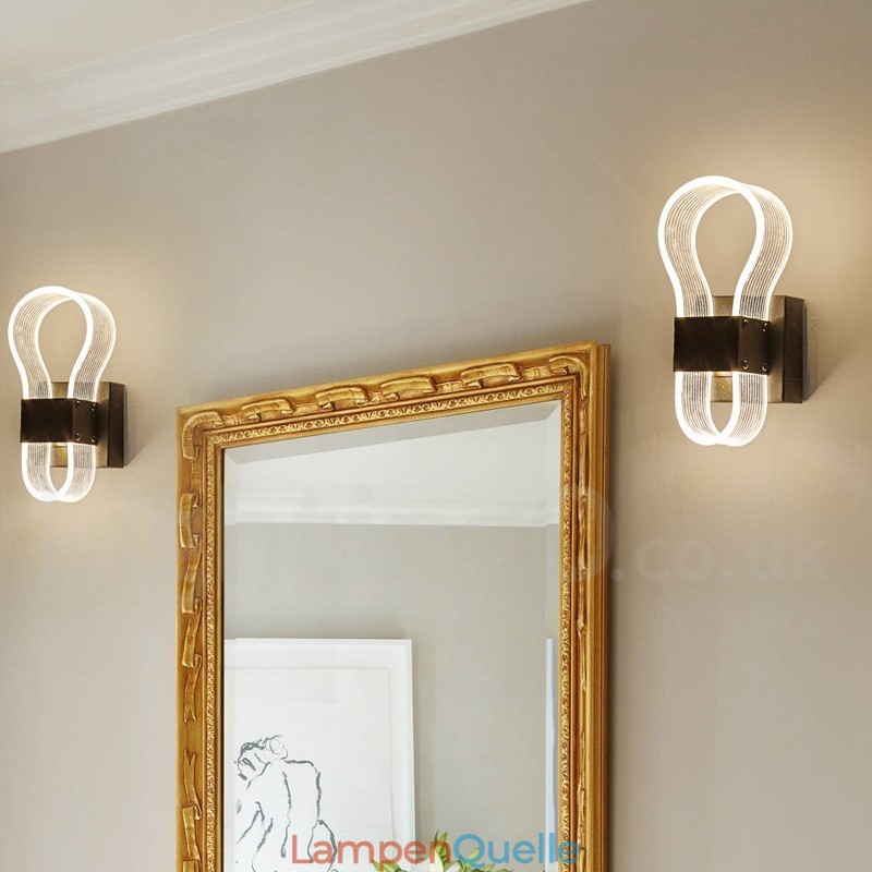 Moderne Wandleuchte mit Acrylschirm für Schlafzimmer, Flur, Gang