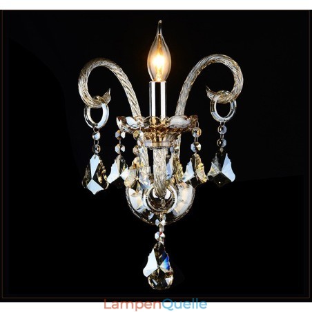 1 Licht passende Cognac Farbe K9 Kristall Kerze Retro Glas Wandleuchte 1 Licht passende Cognac Farbe K9 Kristall Kerze Retro Glas Wandleuchte