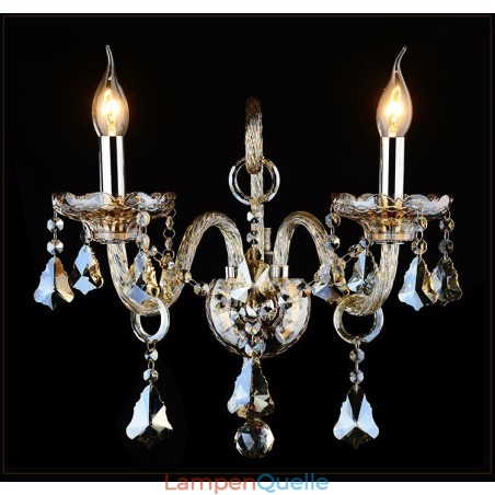 2 Licht passende Cognac Farbe K9 Kristall Kerze Retro Glas Wandleuchte 2 Licht passende Cognac Farbe K9 Kristall Kerze Retro Glas Wandleuchte