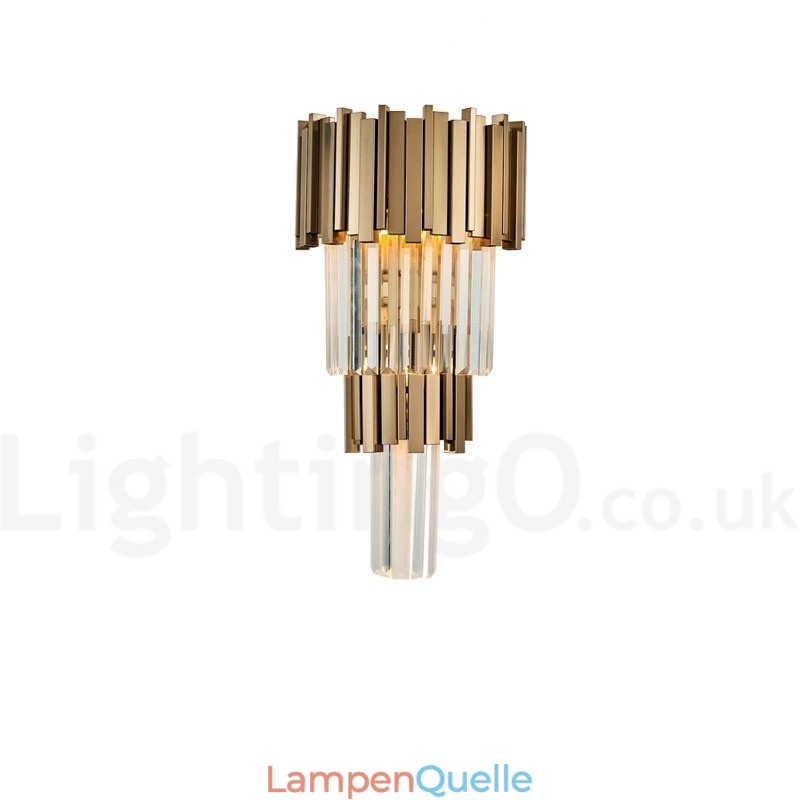 Moderne Luxus-Wandleuchte aus K9-Kristall mit Kristallschirm