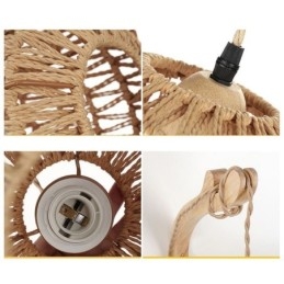 Amerikanischen Retro Wand Leuchte 3M Hanf Seil Hängen Linie Papier Seil Gewebt Lampenschirm