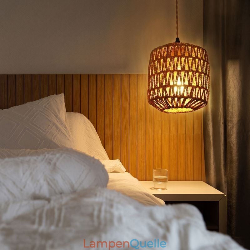 Amerikanischen Retro Wand Leuchte 3M Hanf Seil Hängen Linie Papier Seil Gewebt Lampenschirm