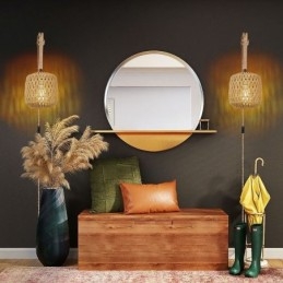 Amerikanischen Retro Wand Leuchte 3M Hanf Seil Hängen Linie Papier Seil Gewebt Lampenschirm
