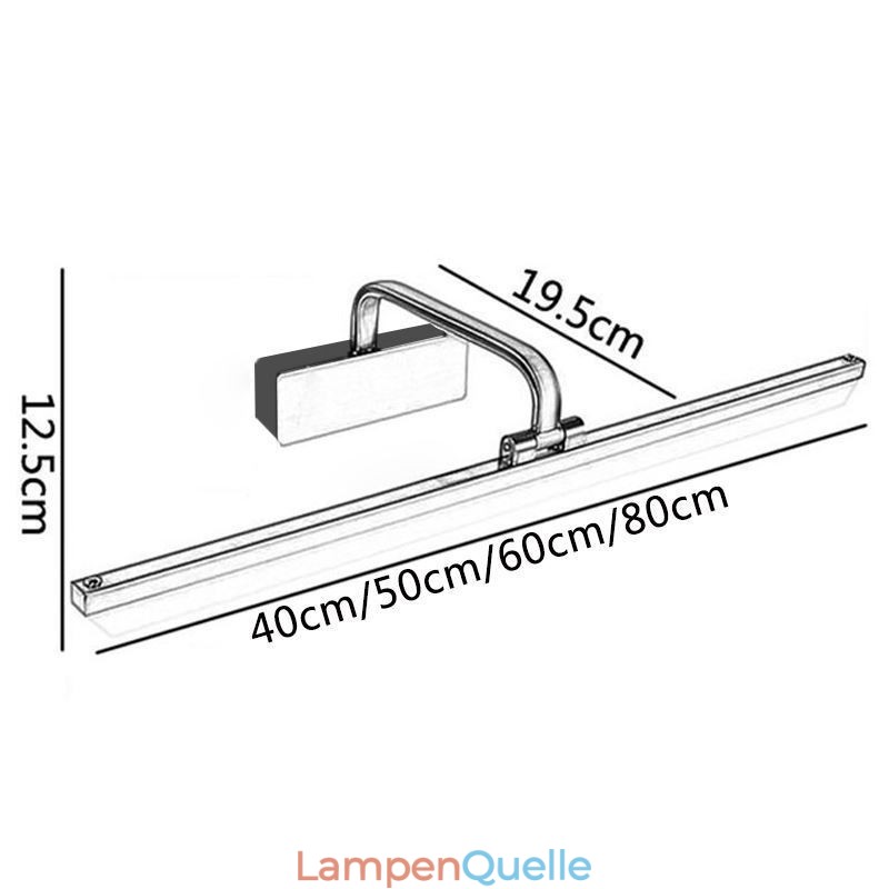 Moderne Wandleuchte Spiegel Frontleuchte Winkel einstellbar Waschraum Make-up Licht