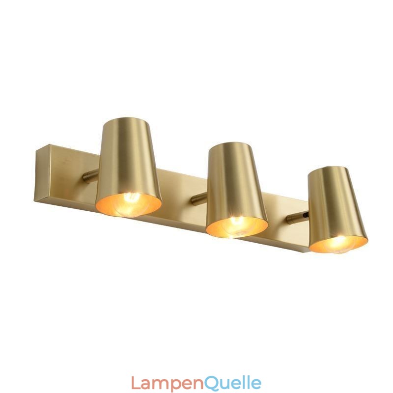 Nordische Messingspiegel-Frontlicht-Spot-Wandleuchte