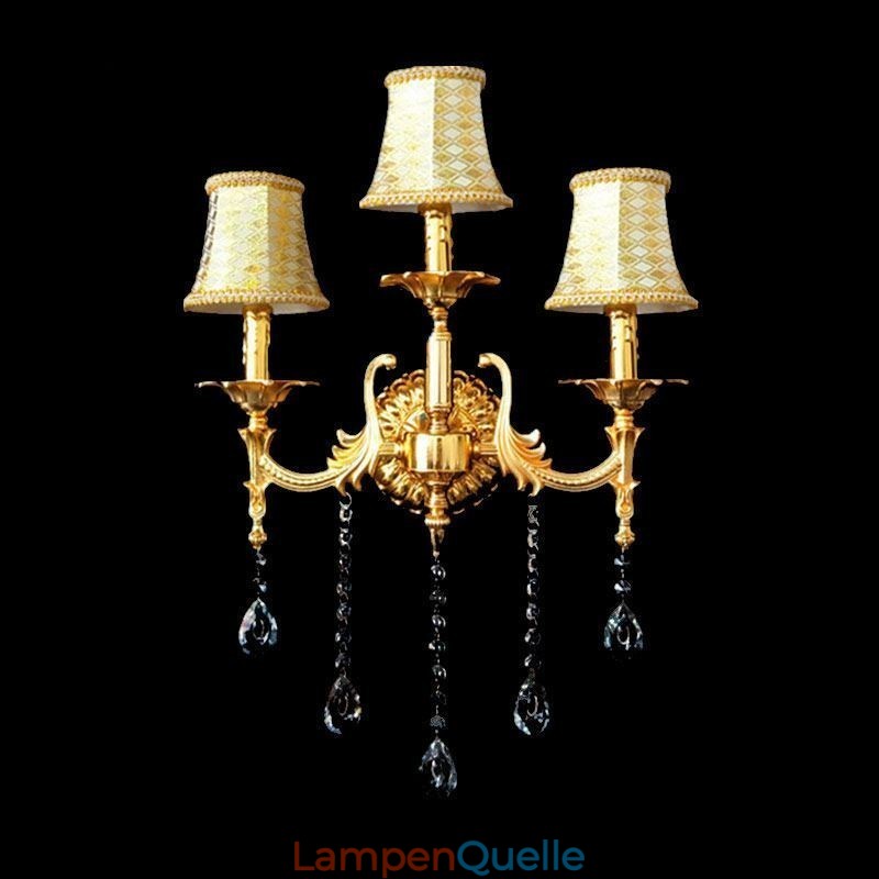 Europäische Wandleuchte Luxuriöse Wandleuchte Kristalltropfen Dekoration Lampe Nachttischbeleuchtung