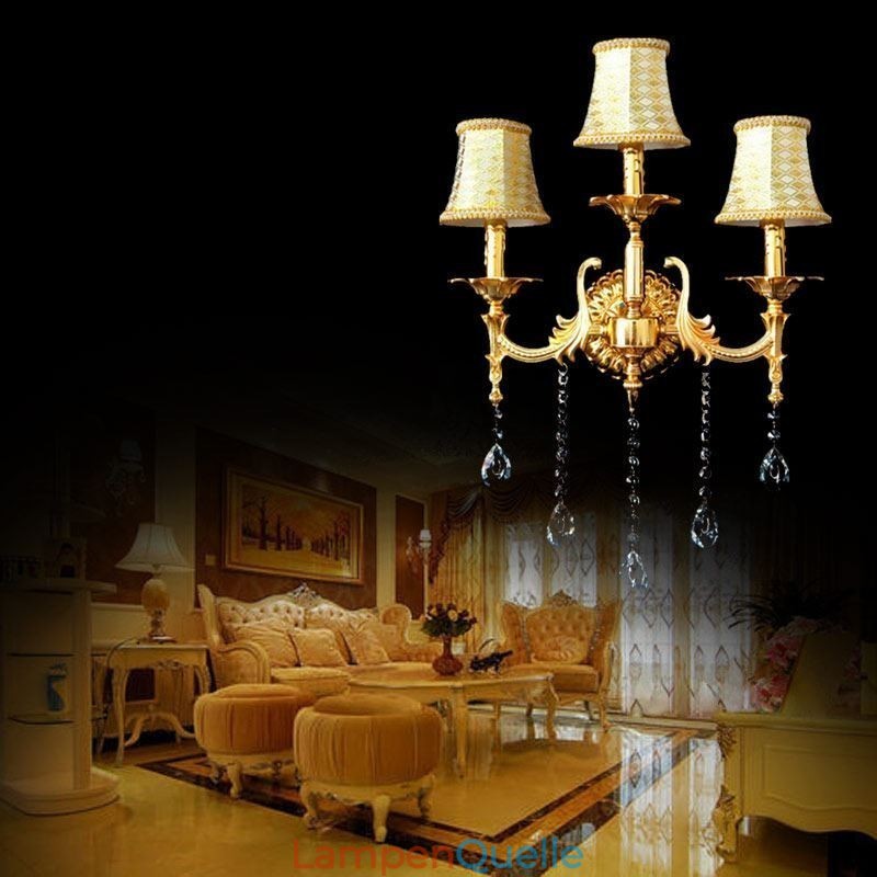 Europäische Wandleuchte Luxuriöse Wandleuchte Kristalltropfen Dekoration Lampe Nachttischbeleuchtung