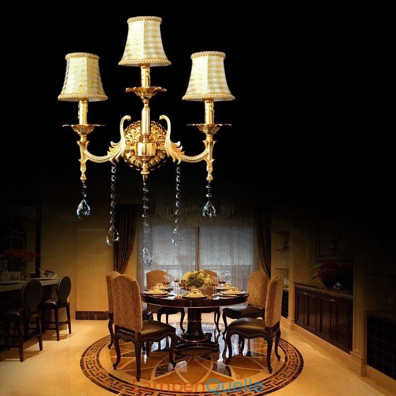Europäische Wandleuchte Luxuriöse Wandleuchte Kristalltropfen Dekoration Lampe Nachttischbeleuchtung