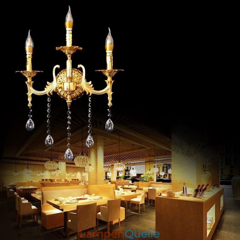 Europäische Wandleuchte Luxuriöse Wandleuchte Kristalltropfen Dekoration Lampe Nachttischbeleuchtung