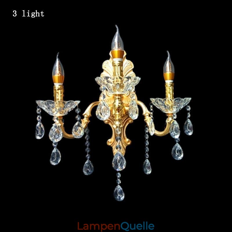 Europäische Wandleuchte Luxuriöse Wandleuchte Kristalltropfen Dekoration Lampe Nachttischbeleuchtung