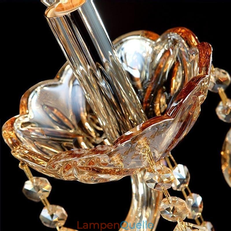 Europäische Wandleuchte Bernstein Cognac Kristall Wandleuchte Einfache Lampe Beleuchtung