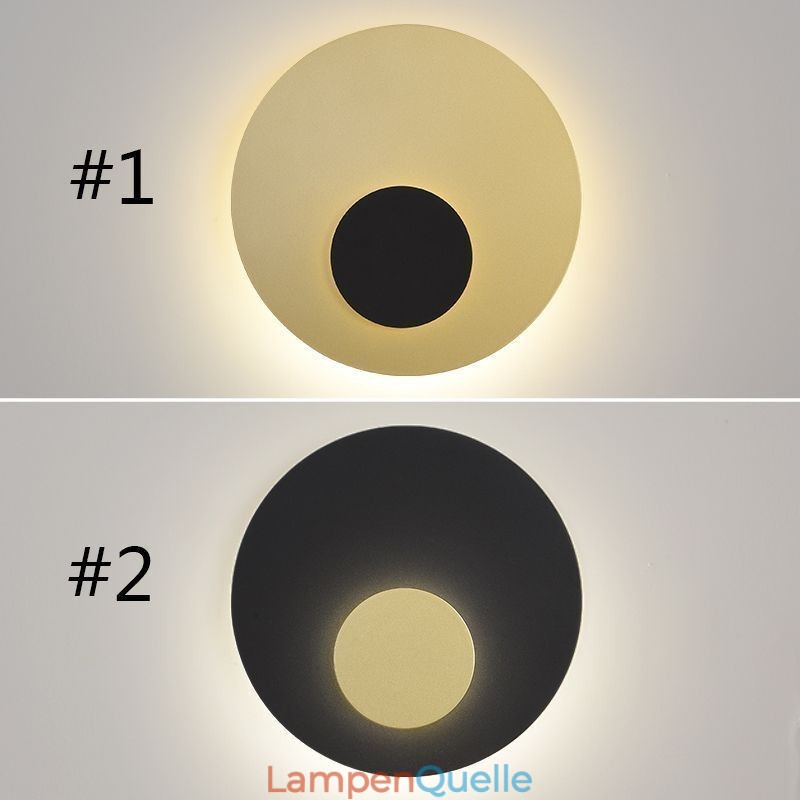 Nordic Wand Licht Schwarz Gold Runde Voll Kupfer Wand Leuchte