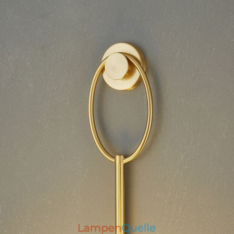 Moderne Globe Wandleuchte aus gebürstetem Goldglas