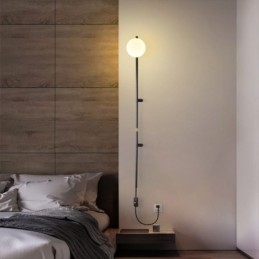 Globus Wandleuchte Beleuchtung Mid Century Magic Bean Wandlampe mit Stecker