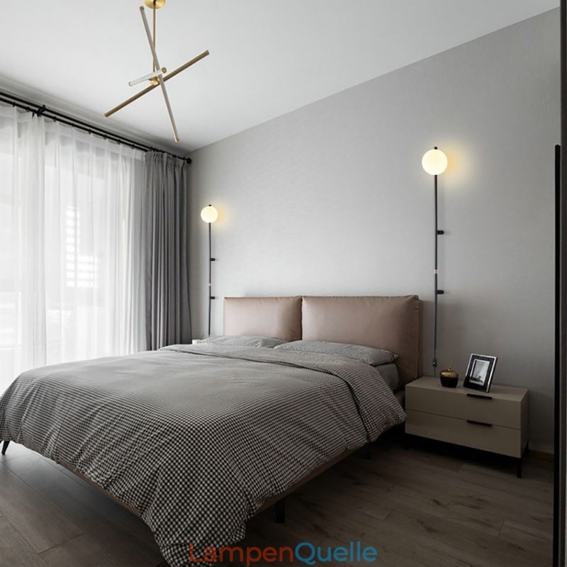 Globus Wandleuchte Beleuchtung Mid Century Magic Bean Wandlampe mit Stecker