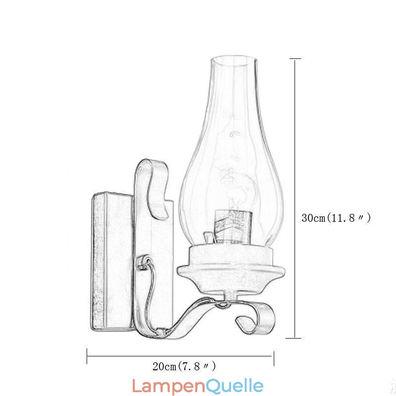 Vintage Schmiedeeisen Wandlampe Einzellicht Wandleuchte Beleuchtung