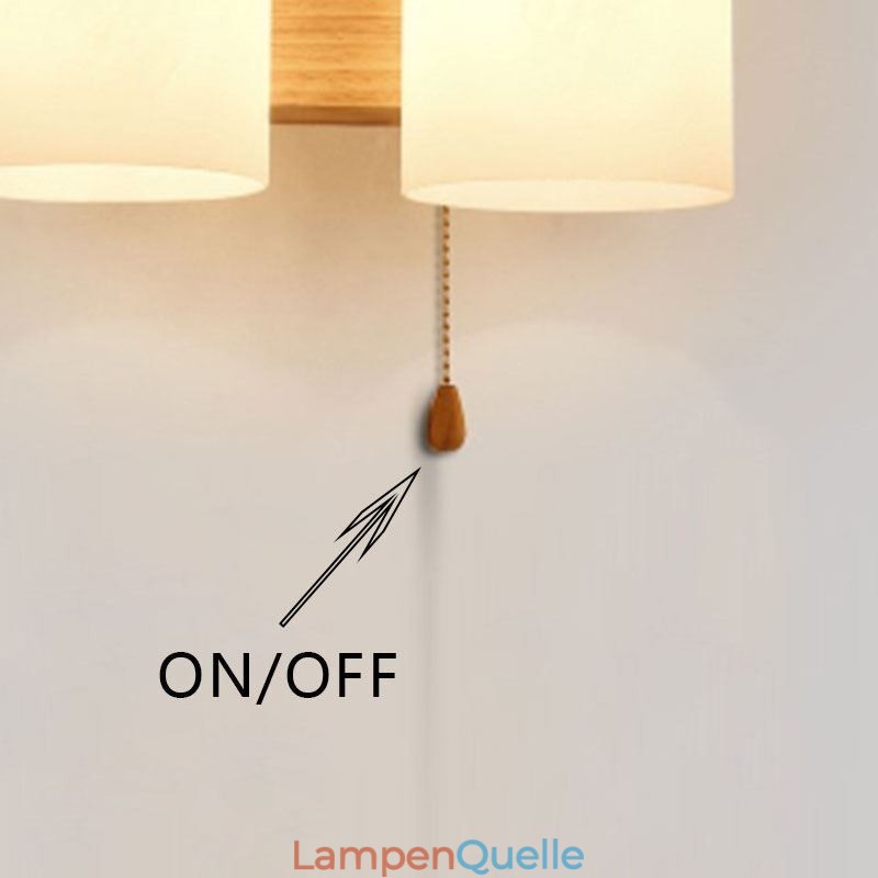 Nordische Holz Wandlampe Glas Lampenschirm Wandleuchte