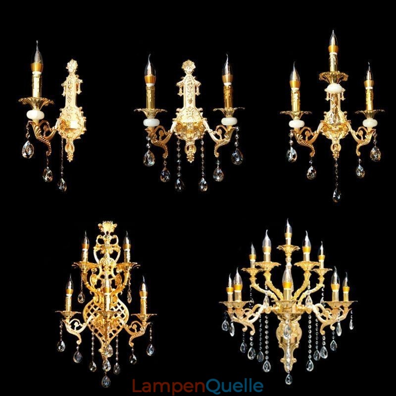 Europäische Wandleuchte Luxuriöse Wandleuchte Kristall Tropfen Lampe Nachttischbeleuchtung