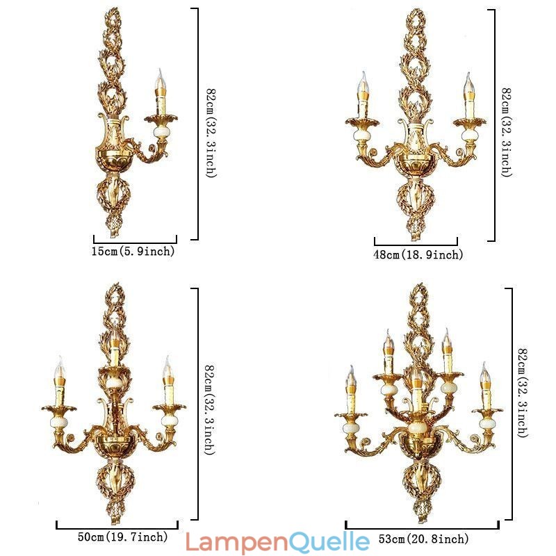 Europäische Wandleuchte Luxuriöse Blütenblatt Wandleuchte Jade Dekoration Lampe Nachttischbeleuchtung