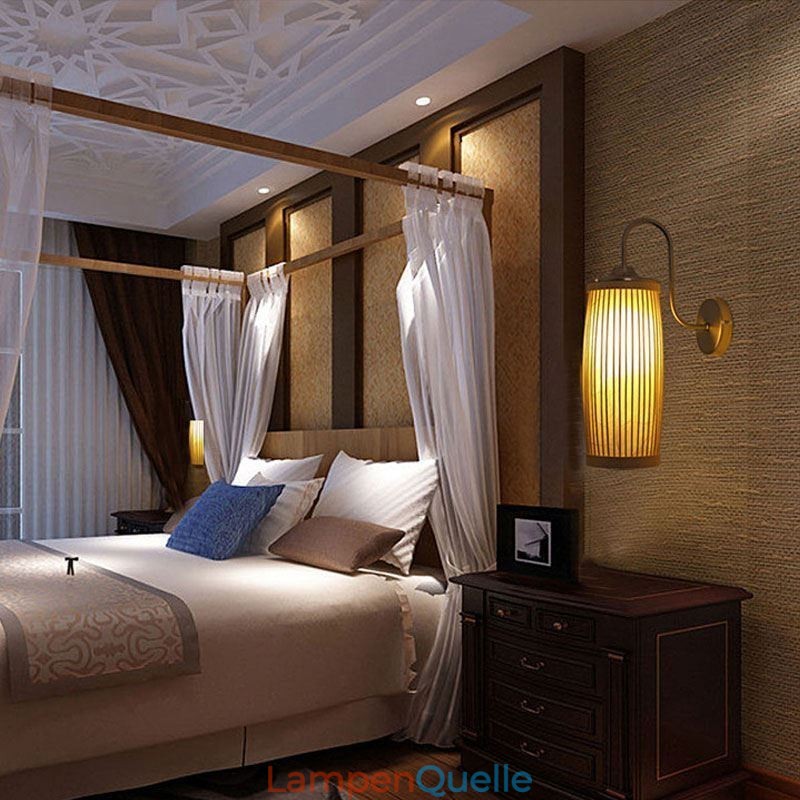 Taille Trommel Design Wandleuchte Kreative Bambus Wandleuchte Nachttisch Treppen Ländlichen Beleuchtung
