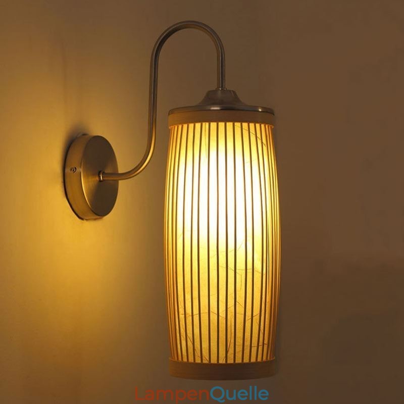 Taille Trommel Design Wandleuchte Kreative Bambus Wandleuchte Nachttisch Treppen Ländlichen Beleuchtung