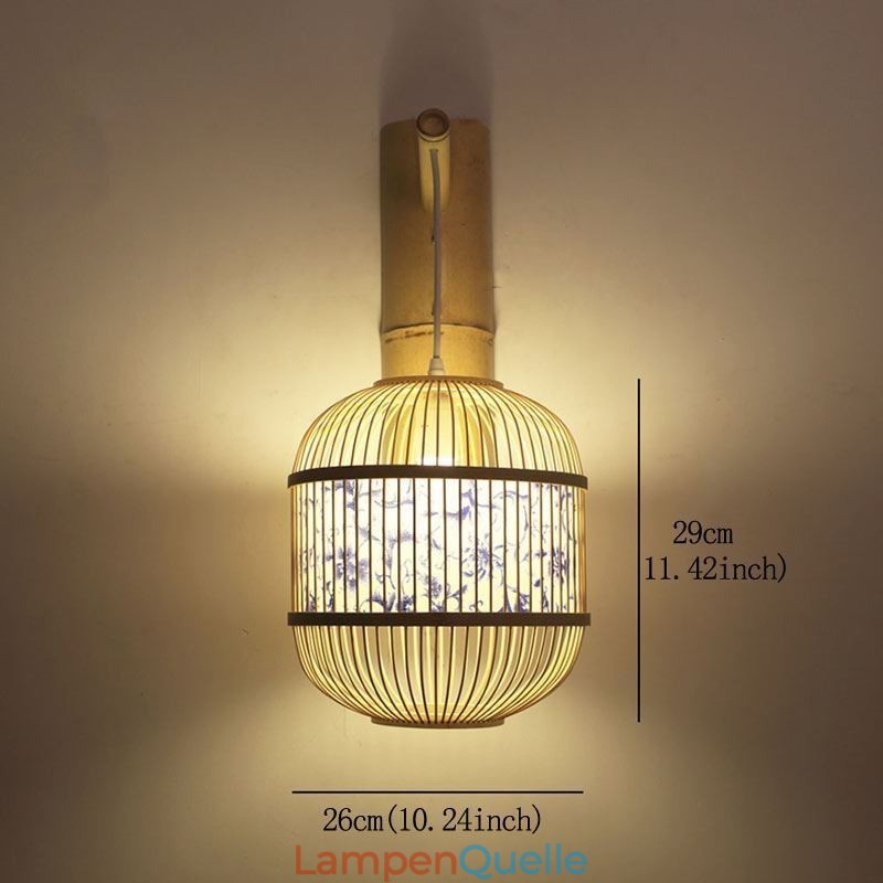 Käfig Design Wandleuchte Kreative Bambus Hängende Wandleuchte Nachttisch Dekoratives Licht
