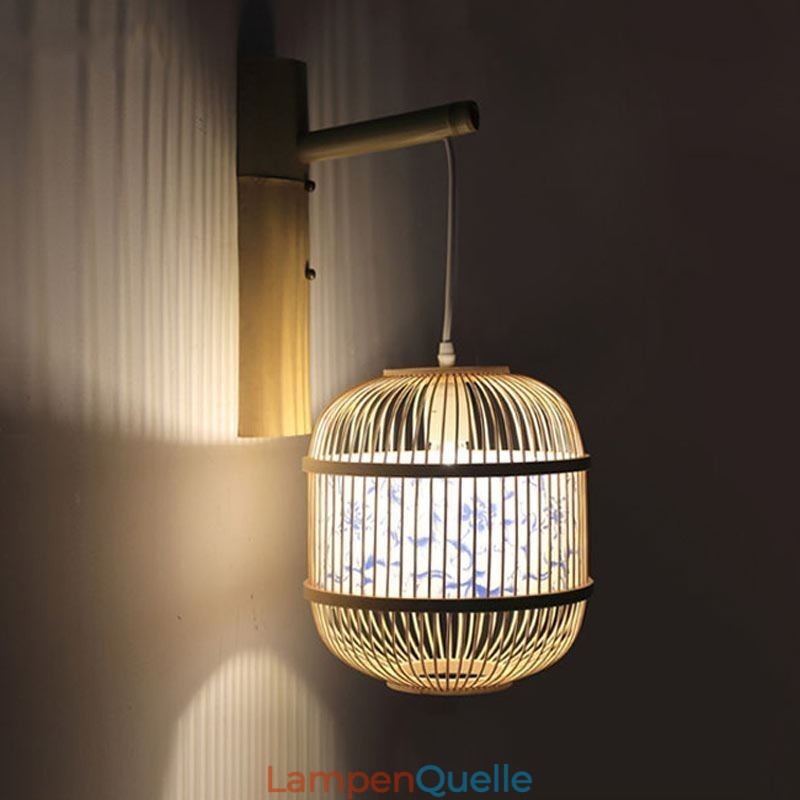 Käfig Design Wandleuchte Kreative Bambus Hängende Wandleuchte Nachttisch Dekoratives Licht