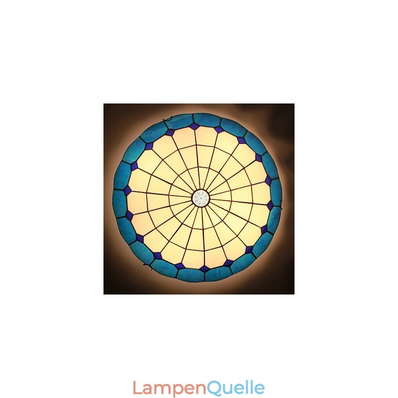 Europäische ländliche kreative Kunst Buntglas absorbieren Kuppellampe Licht
