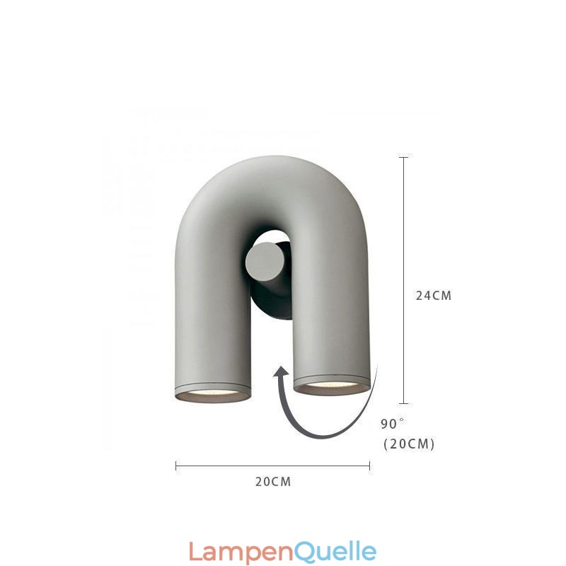 Wandleuchte U-Form Minimalistische Kreative Wandleuchte 90 Drehbarer Lampenschirm
