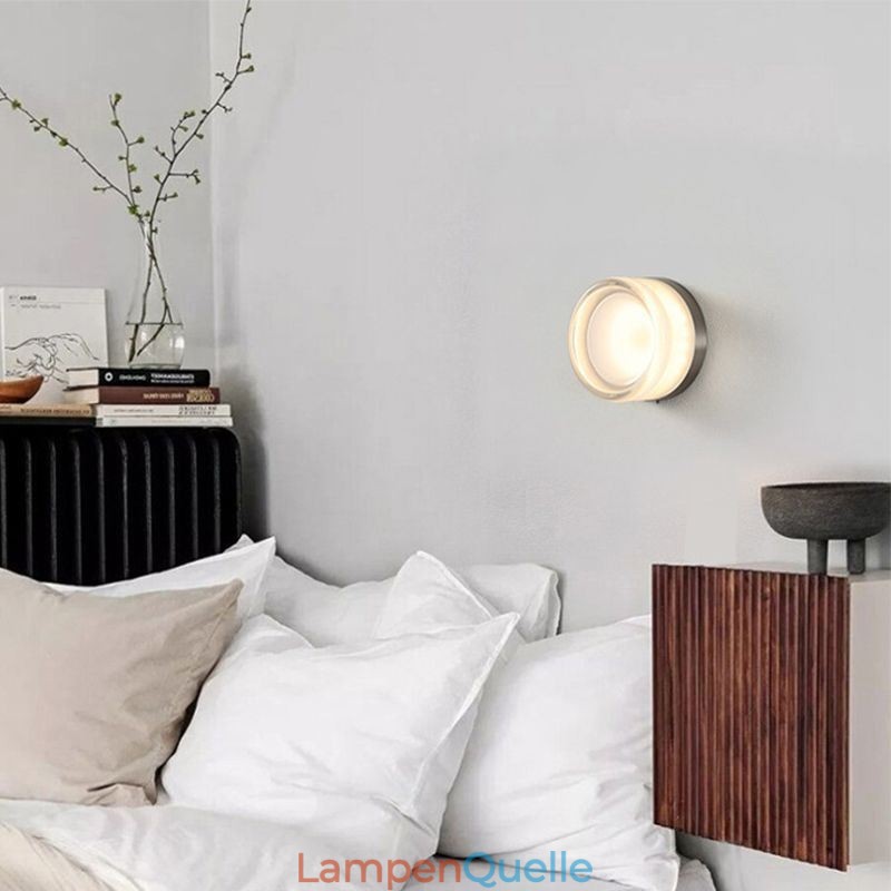 Wandleuchte Moderne minimalistische Acryl Einzelkopf Runde Schmiedeeisen kleine Wandleuchte