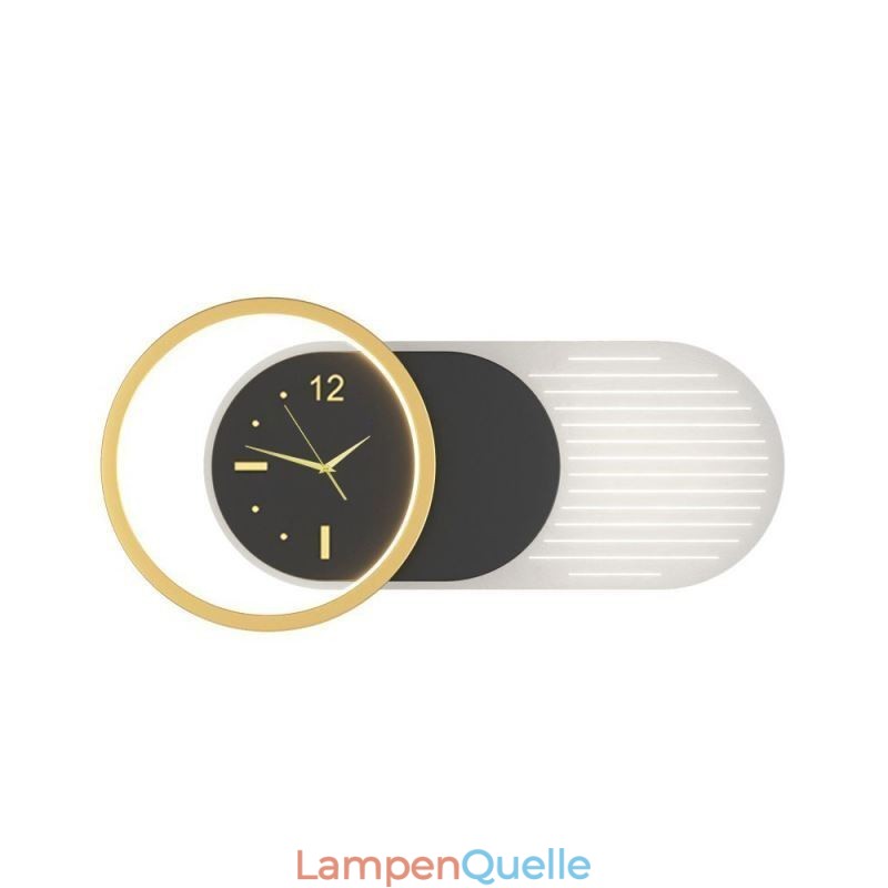 Wandleuchte Moderne minimalistische Acryl Schmiedeeisen Uhr Wandleuchte