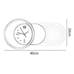Wandleuchte Moderne minimalistische Acryl Schmiedeeisen Uhr Wandleuchte