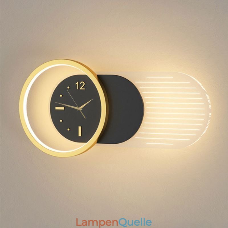 Wandleuchte Moderne minimalistische Acryl Schmiedeeisen Uhr Wandleuchte